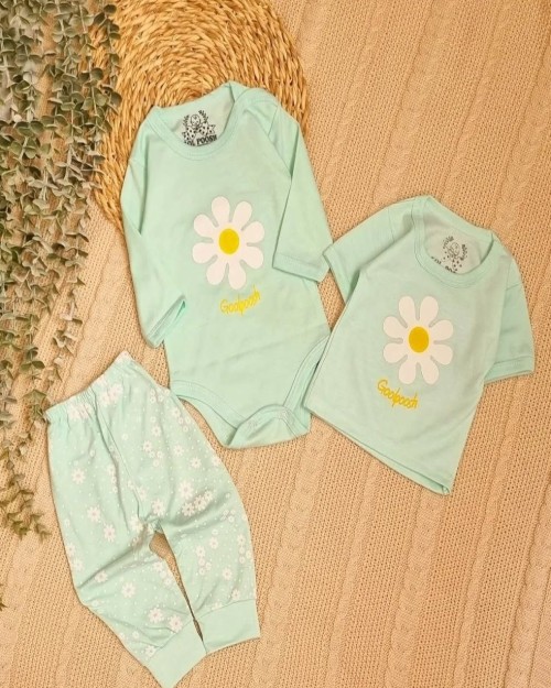  ست سه تیکه طرح بابونه مشخصات