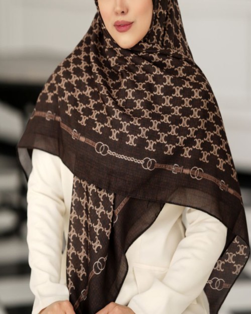  روسری نخی دور دوخت منگوله دار طرح تابان 