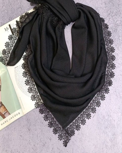  روسری درختی  حاشیه گیپور 