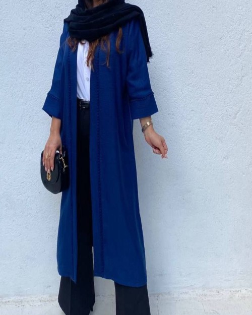  مانتو عبایی  نوار دوزی ترند 