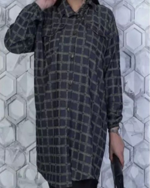  مانتو قواره دار کمینو تنسل چاپی کد ۶۵۵۱ مشخصات