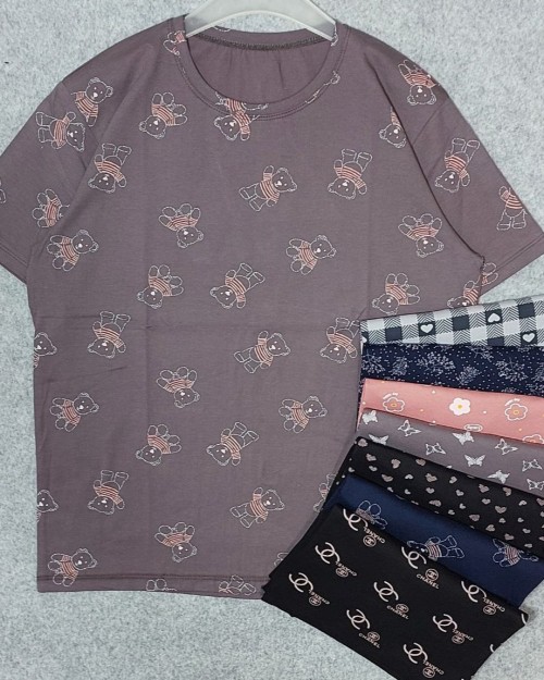  ست تیشرت شلوار پنبه لاکرا کد ۲۳ 