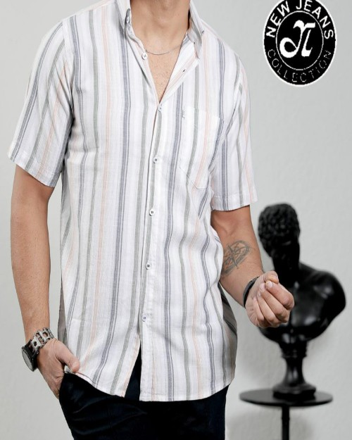  پیراهن آستین کوتاه تک جیب نیوجین کد 1804 