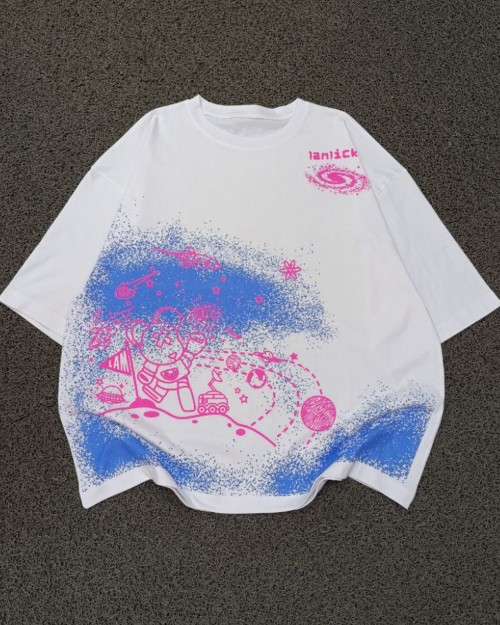  تیشرت لانگ سوپر پنبه طرح کهکشان مشخصات