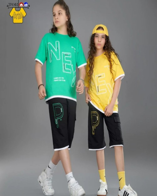  ست دخترانه تیشرت و شلوارک 