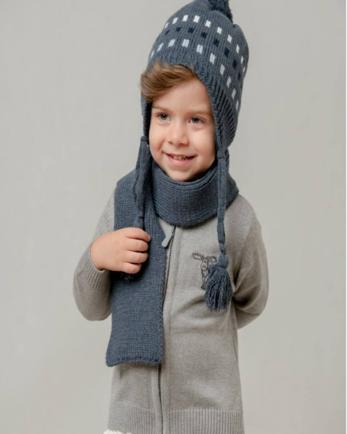  ست پسرانه زمستانه شال و کلاه و سویشرت بافتنی مشخصات