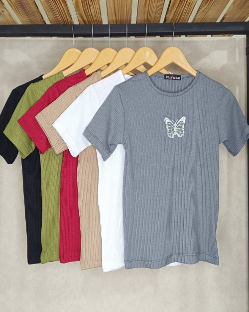  🟡نام کالا :#کراپ_فانریپ_پیش_گلدوزی_پروانه 7671 